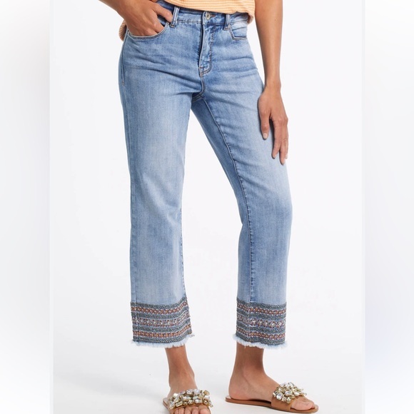 Manstream Boutique Denim - Manstream Boutique Straight Crop Jean With Bottom Detail Size 8